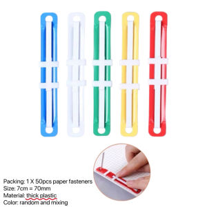 one box/50pcs 70mm original fastener plastic paper fastener plastic heavy duty long fastener for folder long paper fastener for paper plastic fastener for folder fasteners clip for folder schoolsupplies school supplies for high school office supplies
