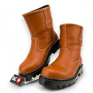 Sepatu Pria Boots Safety Kulit Dichinardi Steel Toe 6907