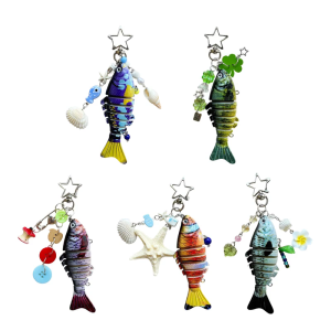 Fish Keychain Realistic Detailing Sturdy PVC Material Lightweight Accessory For Keys Bags Gifts
