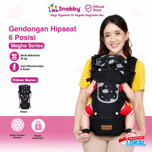 Snobby Gendongan Hipseat Bayi 6 Posisi Dan Saku Motif Megha Series