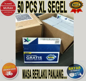 1 Box Isi ..  Kartu Perdana XL Axiata Segel Exp New Cover Maret 2027 Bonus Kuota 1 GB