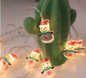 Lampu Tirai Santa 3M 20LED Bahan Akrilik Tebal Lampu Pohon Natal Lampu Garland Dekorasi Natal