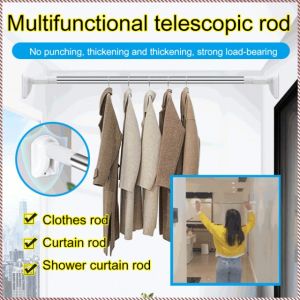 Clothesline Strong Load-bearing Capacity Drying Clothes No-punch Retractable Hanger Scratch-resistant