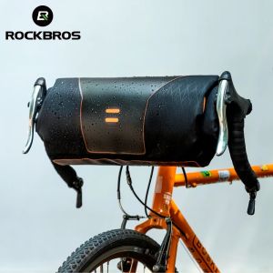 ROCKBROS Bike Front Tube Bag Storage Roll Bag Waterproof Bicycle Handlebar Basket Pack Portable Large Capacity Cycling Accessory