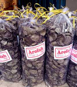 Kuping Gajah Hitam Super 1kg Kuping Gajah Renyah Manis Kue Kuping Gajah Zebra Cemilan Manis Renyah