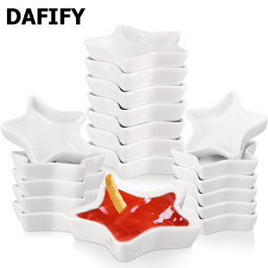 DAFIFY Porcelain Star Soy Sauce Dish Dipping Bowls 8cm