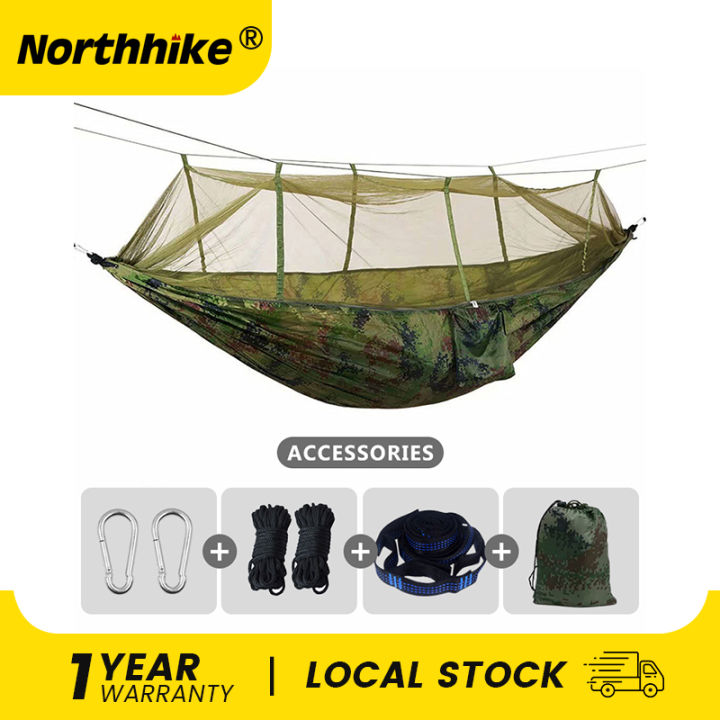 Strut Mosquito Net Hammock Diamond Sunshade Set Outdoor Camping Automatic Quick-Open Anti-Mosquito Hammock Canopy Set(Black)