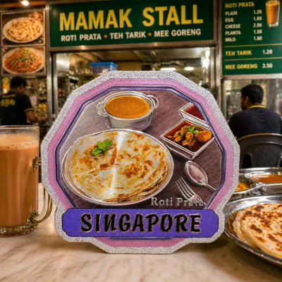 Singapore Food Feast Magnet – Iconic Local Delights Souvenir