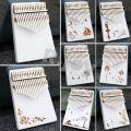 R.joy (PROMOSI BISA COD) Kalimba Piano Jari 17 Nada Perkusi Instrumen Kayu Jempol Piano Kalimba Set Lengkap dengan Aksesori. 