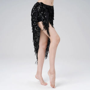 Belly Outfit for Girl Bellydance Skirt Triangle Sequins Dance Long Tassel Hip Scarf Festival Outfits Women Dance Dancing Belt
