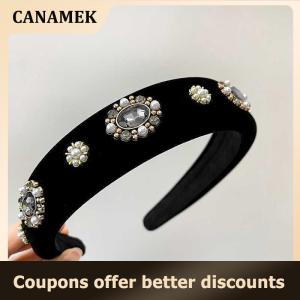 【 CANAMEK 】 Pleated Fabric Bow Hairbands For Women French Elegant Temperament Headband Fashion Hair Accessories