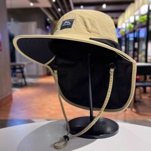 Man Hiking Hats Quick-Drying Sunscreen Cap Fisherman Hat Bucket Hat Sun-Shade Wide Brim Panama Cap