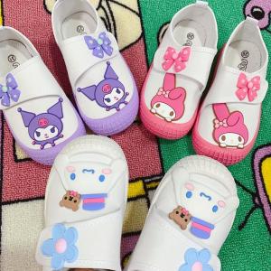 Sanrios Kuromi Kids Canvas Shoes Soft Sole Shoes Cartoon My Melody Cinnamoroll Girls Non Slip Dance Shoes Student Sneakers Gift