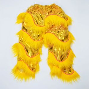 【Lion Dance Pants】Children 2-18 Years Old Lion Dance Pants Wool Lion Dance Pants Full Performance Children Kindergarten Performance Costume Lion Dance Pants