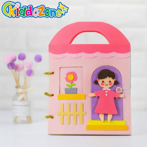 KiddoZone DIY Cloth Book Toy Cut-free Early Education Cloth Book Material Package Baby Intelligence Picture Book Gift for Baby