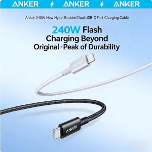ANKER Zolo 240W dệt không bụi USB-C chống bụi bẩn sạc cáp thích hợp cho Apple IPhone dòng MacBook Huawei Android2026