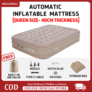 SHINECRAVE Automatic Inflatable Mattress Bed | with Built-in Air Pump | 40cm thickness | Fast Inflation and deflation | Queen size | Camping | Outdoor | Indoor