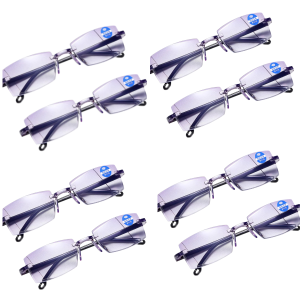 High-tech radiation-proof reading glasses Cut-edge frameless reading glasses 100-700 degrees Reading glasses for near and far vision Presbyopic reading glasses