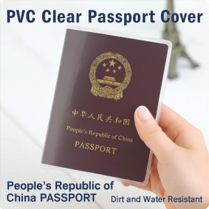 PVC Clear Passport Cover Waterproof and Wear-Resistant Passport Case with Card Slot Case Pouch
