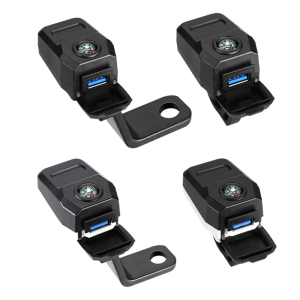 Waterproof Motorcycle Phone USB Chargers With Fast Charging And Builtin Compasses For Motorcycles Electric Bikes