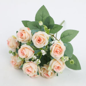 10 Heads Artificial Rose 30cm Bouquet Set Waterproof Home Decor Wedding Flowers Set Set Decoration