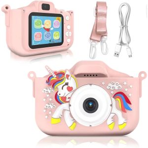 Kids Camera 1080P Kids Digital Camera with 32GB TF Card Unicorn Camera Cover/HD Video /5 Educationa