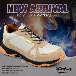 Working Sneakers For You Sepatu Safety Ujung Besi Pria Code G-15 Size 39 - 43