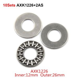 AODDO 10Sets Thép chịu lực Chrome Vòng bi  đẩy Lồng thép AXK0619-3047 Vòng bi  dẹt Bền bỉ Máy giặt 2AS Vòng bi chịu lực phẳng để thay thế ổ đỡ trục phẳng