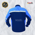 Wearpack Safety Proyek Pria Keren Warna Biru Dongker Biru Muda Semi Jaket Premium Raja Wearpack. 