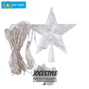 [Jocestyle Mall] LED Waterfall Tree Lights with Topper Star Waterfall Christmas Tree Light Star String Lights for Holiday Decor