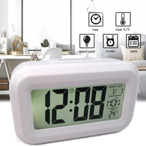 [Same Day Ship] LED Digital Alarm Clock Battery OperatedTemperature and Date Display  Small Travel Alarm Clock for Office Bedroom