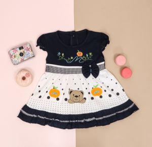 Dress Bayi Perempuan Jeruk untuk Anak 6-18 Bulan Free Celana Dalam Bayi Murah Terjangkau / Dress Baby Gaun Bayi Bahan Katun / Bisa COD Bayar di Tempat