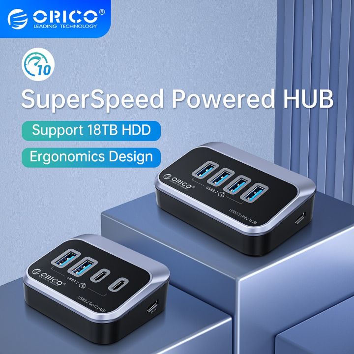 Orico abs 10gbps usb3 2 hub superspeed type c splitter otg adapter with