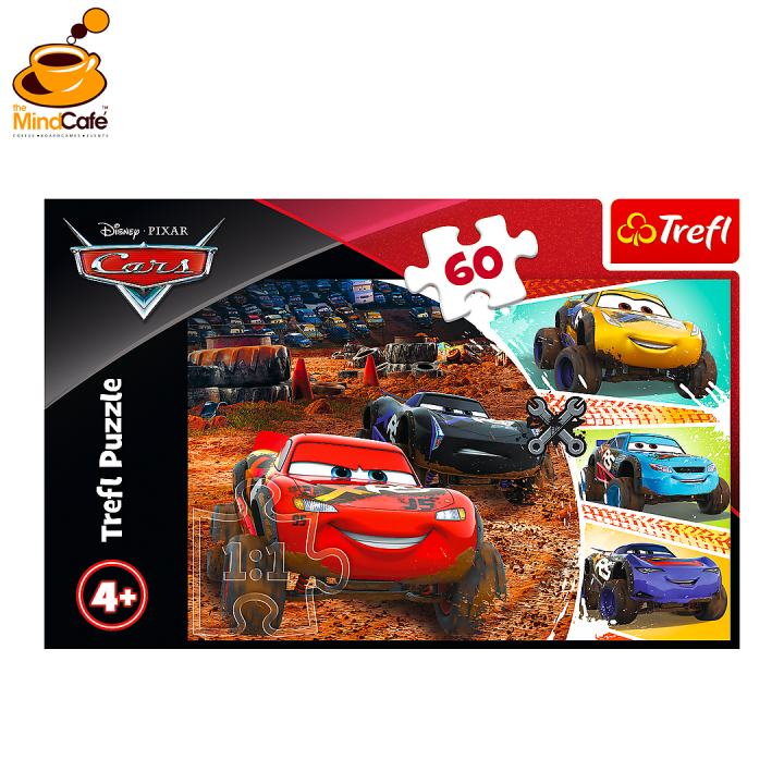 Trefl 60 Piece Jigsaw Puzzle: Disney Car 3 - Lightning Mcqueen With ...
