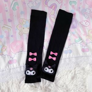 PARKOUR Summer Driving Ice Silk Bow Arm Sleeves Cartoon Arm Sunscreen Cover Outdoor Melody Kuromi Women Arm Sleeves Sun Protection Cover Korean Arm Warmers