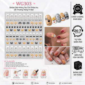 Sticker Dán Móng Tay Hoạt Hình Cute 3D Nhiều Mẫu Dễ Thương Trang Trí Nail WG299 - WG305