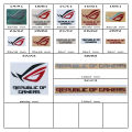 Stiker Logo Asus ROG Republic of Gamers Logam. 
