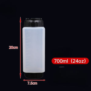 Double-Headed Sauce Bottle with Measurement Plastic Condiment Bottle Squeeze Dispensing Sauce Bottle