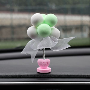 Confession Balloon Car Ornaments Automatic Center Console Dashboard Shaking Head Balloon DIY Decoration Car Light Clay Pendants