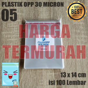 13x14 cm Plastik Opp 30 micron isi 100 lembar