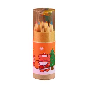 TRANQUIL HUT Colorful Children 12 Color Gift Sketch Supplies Painting Pen Artist Painting with Built-in Sharpener Christmas Colored Pencils Wooden Pencils Sketching Pen Drawing Pencils