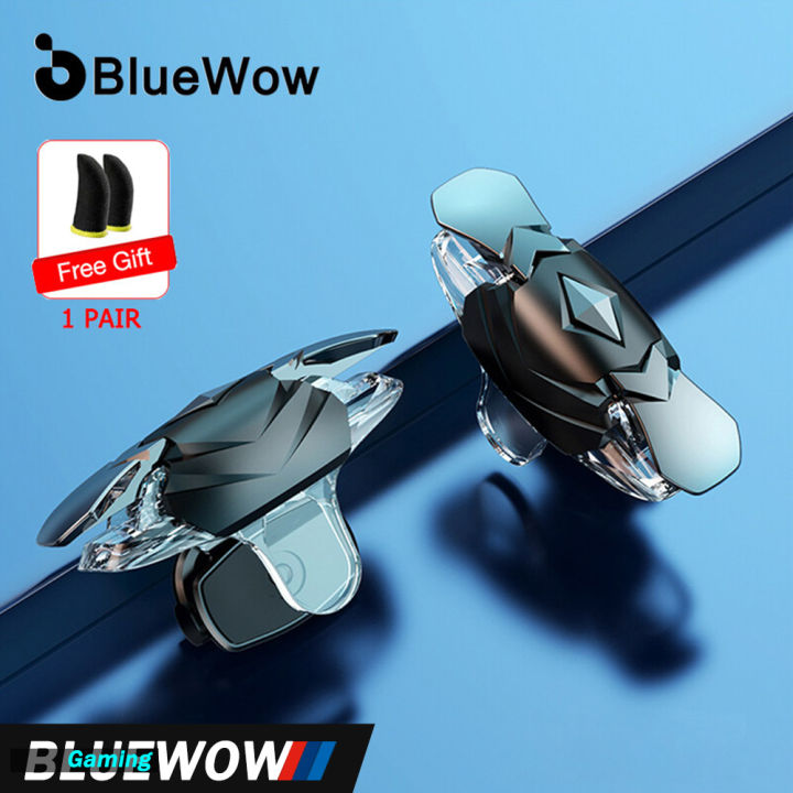 BlueWow CODM-PUBG Controller ,L1R1 Trigger Controller ,Gaming Trigger Sensitive Universal Transparent Bidirectional External PUBG Phone Gaming Fire Button For 8-10mm Thickness JS332
