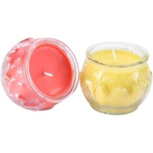 2PCS 24-HOURS GHEE CANDLE ROUND LOTUS BUTTER LAMP FOR BUDDHA/HOUSEHOLD BUDDHA LAMP/LOTUS BUTTER LAMP