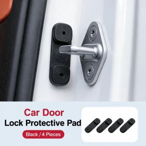 DIVATEN 4Pcs Silicone ic Car Door Shock Absorber Anti-Vibration Sound Deadening Door Lock Buffer Pad Shock Damping Door Lock Shock Absorber Car Interior Accessories