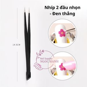 Nhíp đầu nhỏ gắn đá gắn decal sticker dán móng 2 đầu nhíp nail đầu cong đầu thẳng - D021