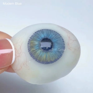 Modern Blue คอนแทคเลนส์สายฝอ มีค่าสายตา (รูม่านตาเล็ก)