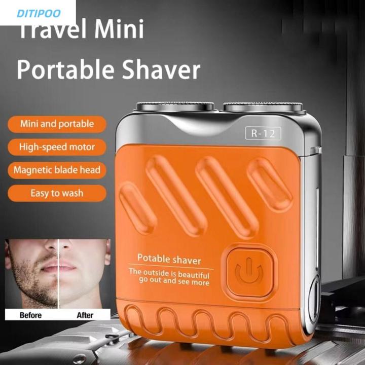 Multiple Razor Compact SPENCERRY Mini Men's Electric Shaver ic Double Head Portable Rotary ...