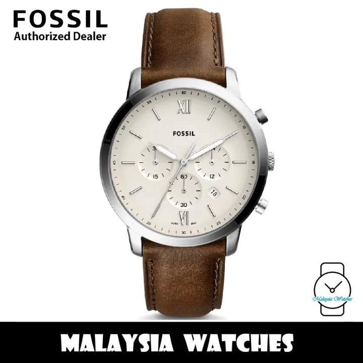 OFFICIAL WARRANTY Fossil Men s FS5380 Neutra Chronograph Brown Leather Watch 100 Original Lazada