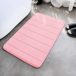 [SG STOCK]Bathroom Floor Mat Thick Coral Fleece Memory Anti-Slip Absorbent Mat Bedroom Kitchen Anti-Slip Pad Pedal