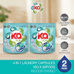 [TWIN PACK] KA 4in1 Laundry Capsules 16g x 100pcs Refill